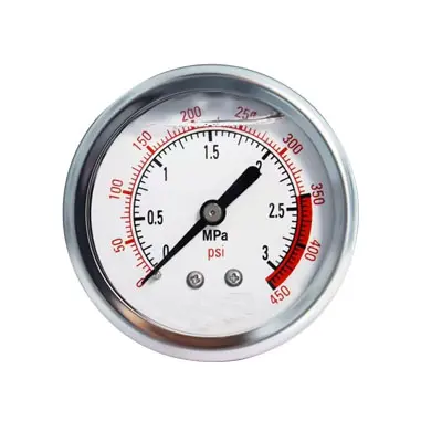 60mm dial pressure gauge for water