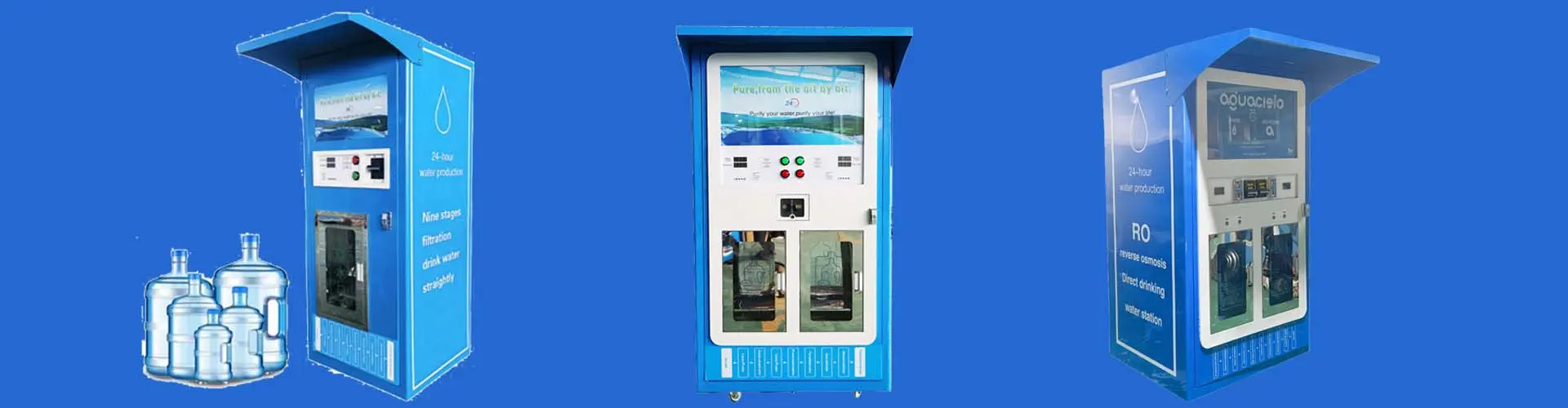 pure water vending machine banner
