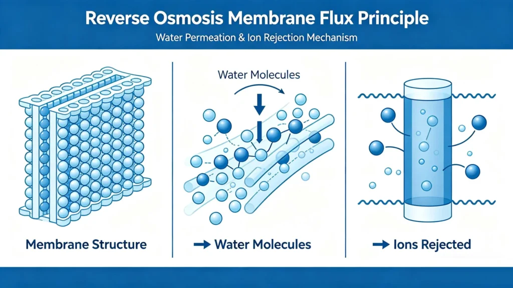 reverse osmosis membrane flux