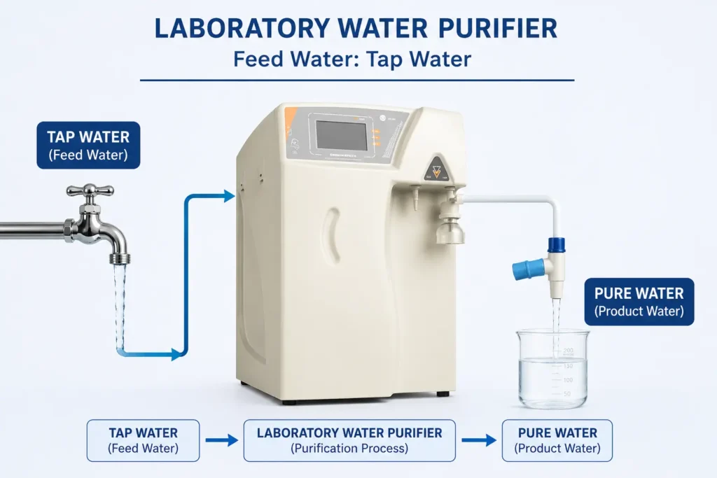 Lab Water Purification System raw water should be tap water